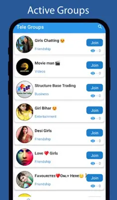 Tele Groups android App screenshot 2