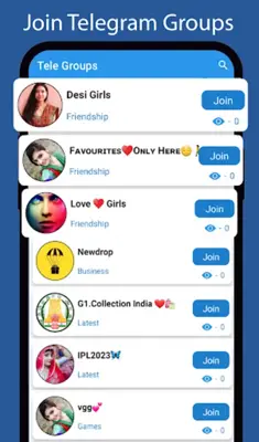 Tele Groups android App screenshot 3